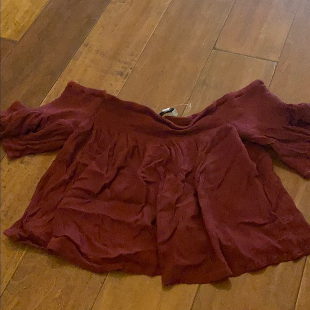 Tillys off the shoulder crop top